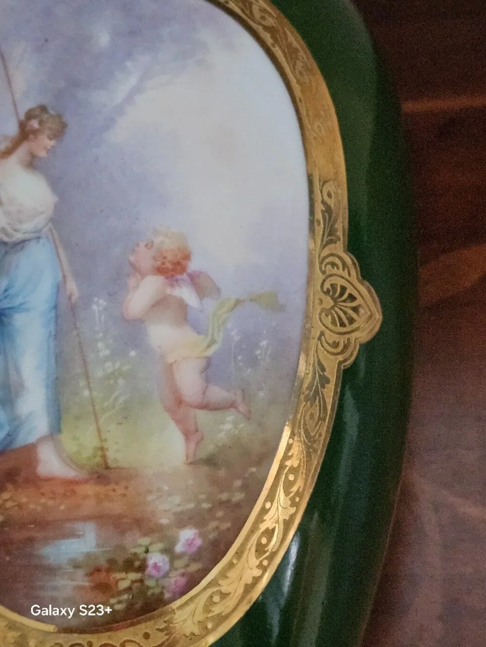 RARE ANTIQUE W.G. & Co William Guerin Limoges FRENCH PORCELAIN HANDPAINTED Vase